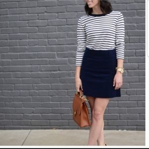 J. Crew Navy Blue Corduroy Mini Skirt w Pockets size 4